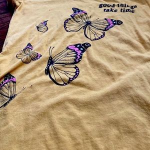 Good things take time butterfly shirt